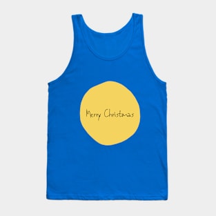 Merry Christmas - Yellow Background Tank Top